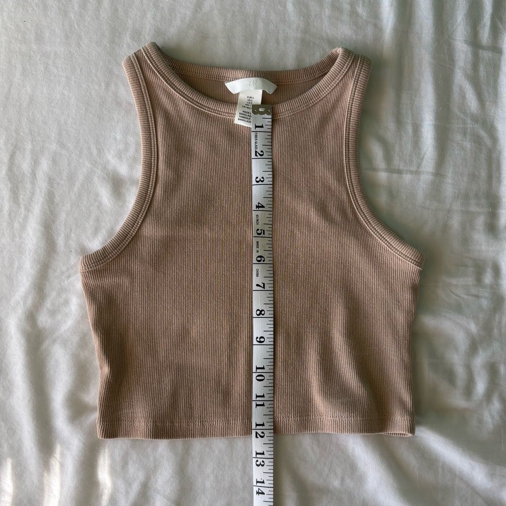 H&M Tan Ribbed Crop Top - Picture 7 of 7
